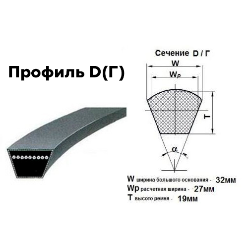 Ремни клиновые профиль D(Г) (32)