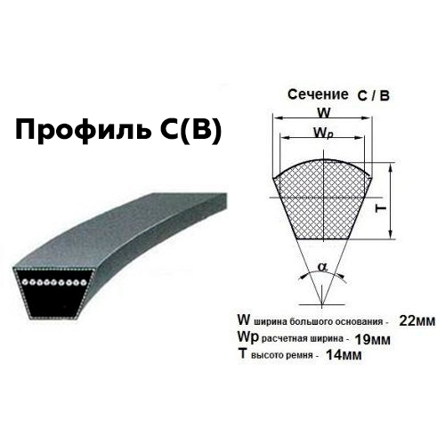 Ремни клиновые профиль С(В) (22)